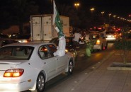 شباب عفيف ينظمون مسيرة ابتهاجا باليوم الوطني بمحافظة عفيف