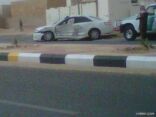 اصابة شاب في حادث مروري أمام استراحة العربيه