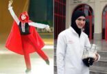 شاهد “زهرة” الإماراتية تتفتح فى بطولة أوروبا للتزلج على الجليد