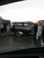 إصابة ثلاث طلاب من مدرسة أهلية بعد تعرض باص النقل لحادث مروري بطريق المطار