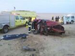 وفاة شاب كويتي وسبع إصابات متفرقه في حادث لأربع سيارات بطريق عفيف ظلم