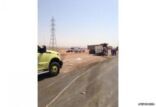 بالصور..تصادم مروع يقتل اثنان ويصيب ثالث في الرياض