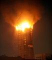حرق هائل يستنفر الجهات الامنية في برج دريم بالصور والفيديو
