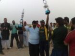 فريق من محافظة الدوادمي يحصد كأس بطولة لعبة الكركت بمحافظة عفيف