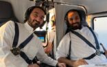 شاهد.. الأمير محمد بن سلمان ووزير الحرس الوطني على متن طائرة “هليكوبتر”