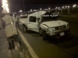 اصابة شاب في حادث مروري على طريق المطار