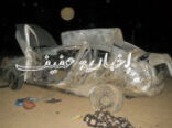 إصابة سبعة أشخاص لعائلة سعودية في حادث مروري على طريق عفيف ظلم … وهروب سائق الشاحنه من الموقع بالصور