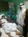 إصابة رجلي أمن في حادث مروري بالمدخل الغربي ومحافظ عفيف يطمئن على صحتهم في المستشفى