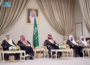 سمو ولي العهد يستقبل أصحاب السمو الأمراء والفضيلة العلماء والمعالي وجمعًا من المواطنين
