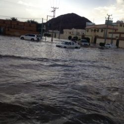 أمطار غزيره مصحوبه بزخات من البرد على غالبية بن زريبه شمال غرب محافظة عفيف