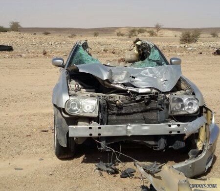 حادث تصادم بين “سيارتي” نقل طلاب وطالبات شمال عفيف