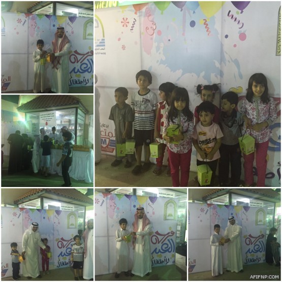 محافظ عفيف ولجنة اصدقاء المرضى يشاركون منومي مستشفى عفيف فرحة العيد