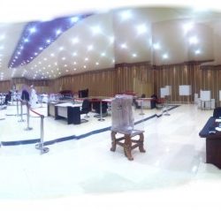 صورة تدافع الناخبين في مركز 116